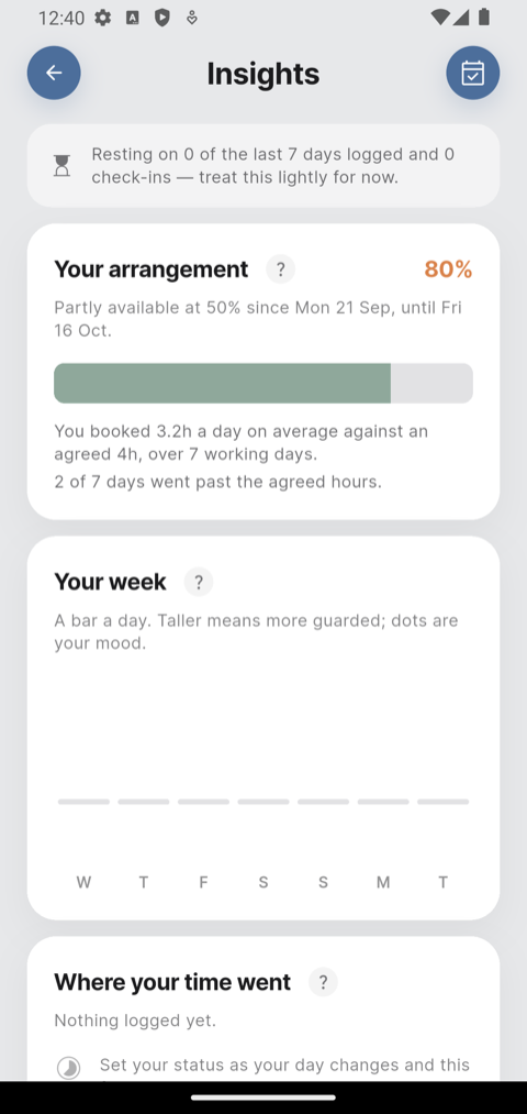 The Your arrangement panel in Insights